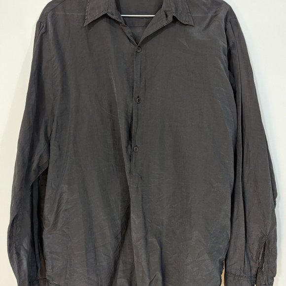 GP Shades 30% Silk half button Blouse s: M - Picture 8 of 12